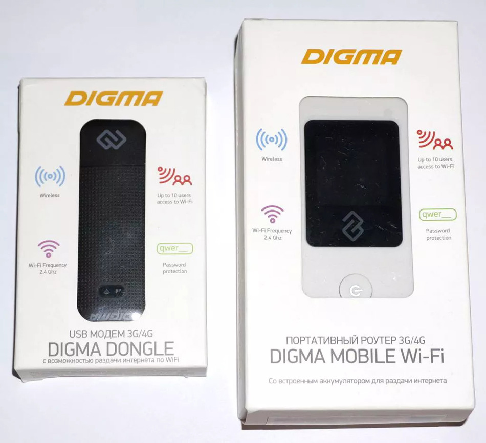 Digma Mobile Wi-Fi и Digma Dongle